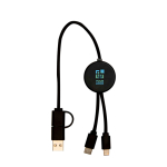 Cavo di ricarica rapida in plastica riciclata sincronizzazione 5 in 1 vista area di stampa