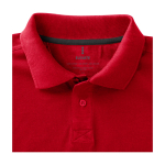 Polo a manica corta uomo in cotone piqué 200 g/m² Elevate Life color rosso