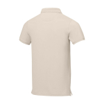 Polo a manica corta uomo in cotone piqué 200 g/m² Elevate Life color sabbia terza vista posteriore