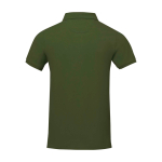 Polo a manica corta uomo in cotone piqué 200 g/m² Elevate Life color verde militare seconda vista posteriore
