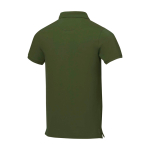 Polo a manica corta uomo in cotone piqué 200 g/m² Elevate Life color verde militare terza vista posteriore