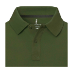 Polo a manica corta uomo in cotone piqué 200 g/m² Elevate Life color verde militare vista dettaglio 1