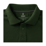 Polo a manica corta uomo in cotone piqué 200 g/m² Elevate Life color verde militare