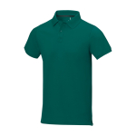 Polo a manica corta uomo in cotone piqué 200 g/m² Elevate Life color verde scuro