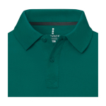 Polo a manica corta uomo in cotone piqué 200 g/m² Elevate Life color verde scuro vista dettaglio 1