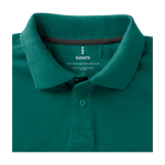 Polo a manica corta uomo in cotone piqué 200 g/m² Elevate Life color verde scuro