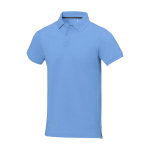 Polo a manica corta uomo in cotone piqué 200 g/m² Elevate Life color azzurro
