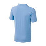 Polo a manica corta uomo in cotone piqué 200 g/m² Elevate Life color azzurro vista posteriore