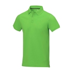 Polo a manica corta uomo in cotone piqué 200 g/m² Elevate Life color verde fluorescente