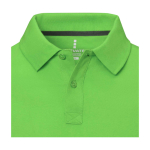 Polo a manica corta uomo in cotone piqué 200 g/m² Elevate Life color verde fluorescente vista dettaglio 1