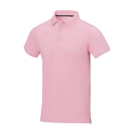 Polo a manica corta uomo in cotone piqué 200 g/m² Elevate Life color rosa chiaro