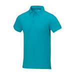 Polo a manica corta uomo in cotone piqué 200 g/m² Elevate Life color azzurro pastello