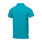Polo a manica corta uomo in cotone piqué 200 g/m² Elevate Life color azzurro pastello terza vista posteriore