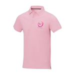 Polo a manica corta uomo in cotone piqué 200 g/m² Elevate Life vista con stampa serigrafica