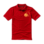 Polo a manica corta uomo in cotone piqué 200 g/m² Elevate Life vista con stampa serigrafica