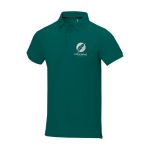 Polo a manica corta uomo in cotone piqué 200 g/m² Elevate Life vista con stampa serigrafica