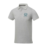 Polo a manica corta uomo in cotone piqué 200 g/m² Elevate Life vista con stampa serigrafica