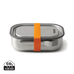 Lunch box in acciaio inox con posate e fascia Black+Blum da 1 litro color arancione