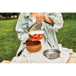 Lunch box in vetro con coperchio in silicone Black+Blum da 750ml vista ambiente