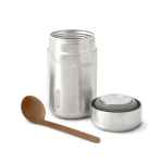 Borraccia termica in acciaio inox anti perdita Black+Blum da 400ml vista con logo