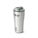 Bicchiere termico in acciaio inox antigoccia Black+Blum da 600ml color verde oliva vista con logo