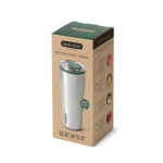 Bicchiere termico in acciaio inox antigoccia Black+Blum da 600ml color verde oliva vista con scatola