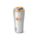 Bicchiere termico in acciaio inox antigoccia Black+Blum da 600ml vista con logo