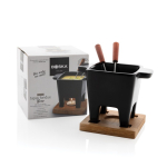 Set fonduta in ceramica di alta gamma con garanzia a vita Boska color nero vista con scatola