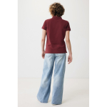 Polo piqué in cotone riciclato donna casual fit M da 220 g/m2 Iqoniq color bordò seconda vista con modello