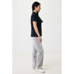 Polo piqué in cotone riciclato donna casual fit M da 220 g/m2 Iqoniq color nero seconda vista con modello