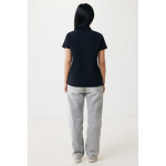 Polo piqué in cotone riciclato donna casual fit M da 220 g/m2 Iqoniq color nero terza vista con modello
