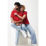 Polo piqué in cotone riciclato donna casual fit M da 220 g/m2 Iqoniq color rosso