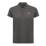 Polo piqué in cotone riciclato donna casual fit M da 220 g/m2 Iqoniq color argento opaco vista con logo