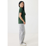 Polo piqué in cotone riciclato donna casual fit M da 220 g/m2 Iqoniq color verde bosco terza vista con modello