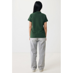 Polo piqué in cotone riciclato donna casual fit M da 220 g/m2 Iqoniq color verde bosco quarta vista con modello