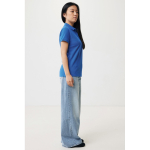 Polo piqué in cotone riciclato donna casual fit M da 220 g/m2 Iqoniq color blu reale terza vista con modello