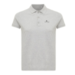 Polo piqué in cotone riciclato donna casual fit M da 220 g/m2 Iqoniq color grigio chiaro vista con logo