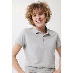 Polo piqué in cotone riciclato donna casual fit M da 220 g/m2 Iqoniq color grigio chiaro