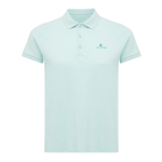 Polo piqué in cotone riciclato donna casual fit M da 220 g/m2 Iqoniq color verde menta vista con logo