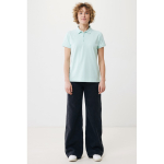 Polo piqué in cotone riciclato donna casual fit M da 220 g/m2 Iqoniq color verde menta seconda vista con modello