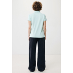 Polo piqué in cotone riciclato donna casual fit M da 220 g/m2 Iqoniq color verde menta terza vista con modello
