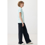 Polo piqué in cotone riciclato donna casual fit M da 220 g/m2 Iqoniq color verde menta quarta vista con modello