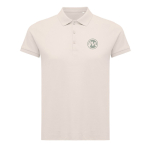 Polo piqué in cotone riciclato donna casual fit M da 220 g/m2 Iqoniq color rosa chiaro vista con logo