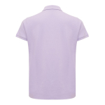 Polo piqué in cotone riciclato donna casual fit M da 220 g/m2 Iqoniq color lilla seconda vista