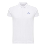 Polo piqué in cotone riciclato donna casual fit M da 220 g/m2 Iqoniq color bianco sporco vista con logo