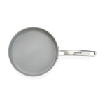 Padella in alluminio riciclato con rivestimento in ceramica 25cm color beige vista con logo