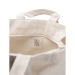 Borsa con cerniera in tela riciclata con peso di 400 g/m2 Hilo color bianco sporco terza vista