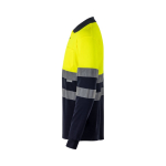 Polo a maniche lunghe extra large ad alta visibilità 150g/m2 Velilla color giallo terza vista