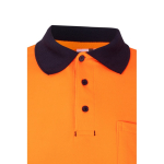Polo a maniche lunghe extra large ad alta visibilità 150g/m2 Velilla color arancione sesta vista