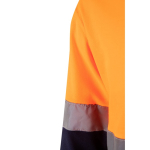 Polo a maniche lunghe extra large ad alta visibilità 150g/m2 Velilla color arancione ottava vista